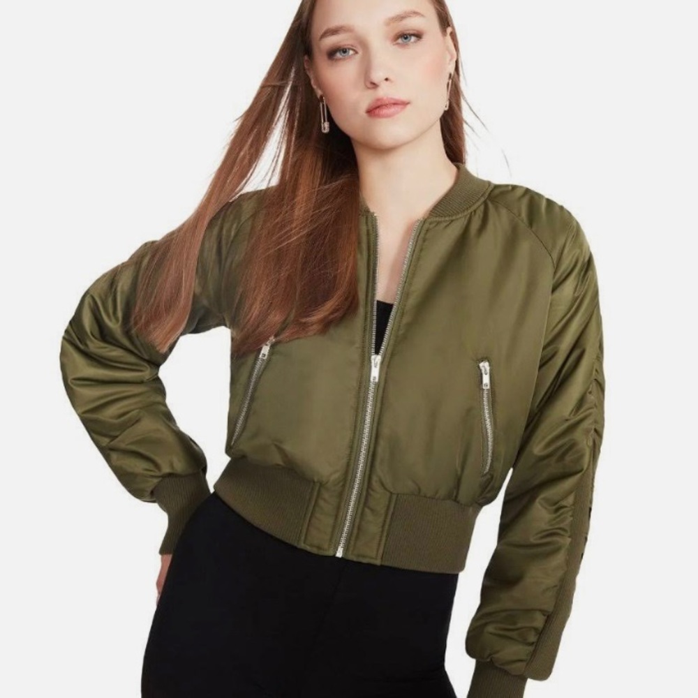 Steve Madden Eva cropped bomber jacket